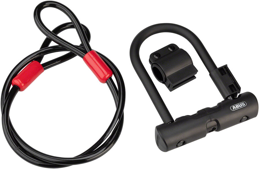 Abus Ultra 410 U-Lock - 3.9 x 5.5&quot; Keyed Black Includes Cobra cable