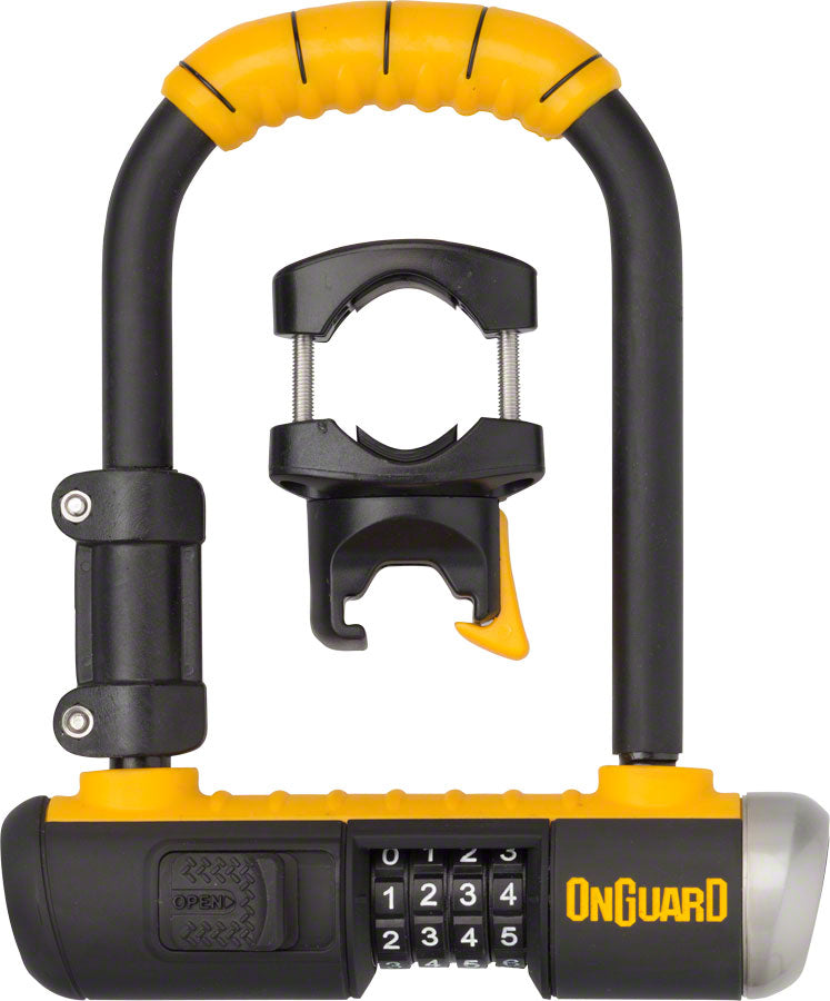 OnGuard Combo Mini U-Lock - 3.5 x 5.5&quot; Combination Black/Yellow