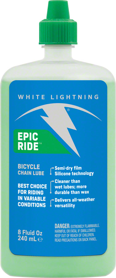 White Lightning Epic Ride Bike Chain Lube - 8oz Drip