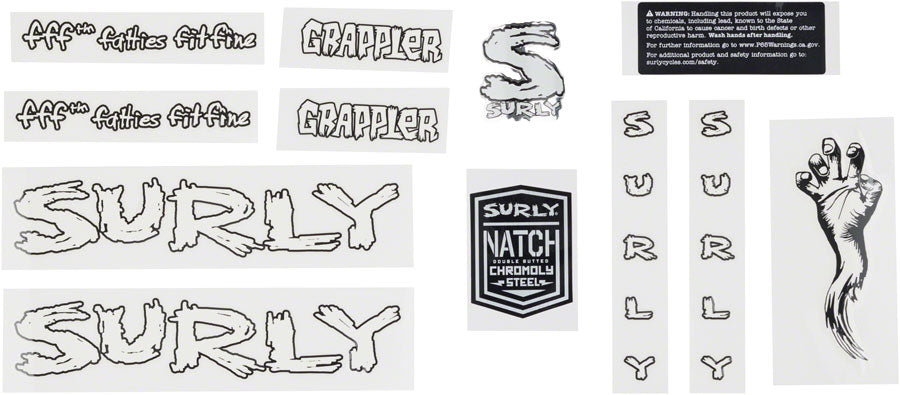 Surly Grappler Decal Set - White