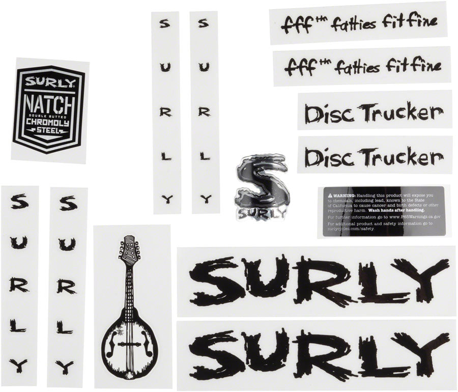 Surly Disc Trucker Decal Set - Black