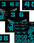 FOX Fork and Shock Decal Kit - Turquoise