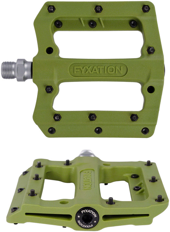 Fyxation Mesa MP Pedals - Platform Composite/Plastic 9/16&quot; Desert Sadona Green