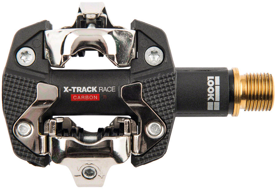 LOOK X-TRACK RACE CARBON Ti Pedals - Dual Sided Clipless Titanium 9/16&quot; BLK