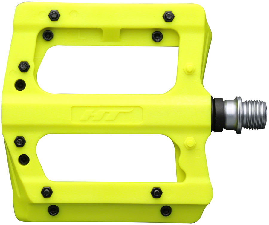 HT Components PA12A Pedals - Platform Composite 9/16&quot; Neon Yellow