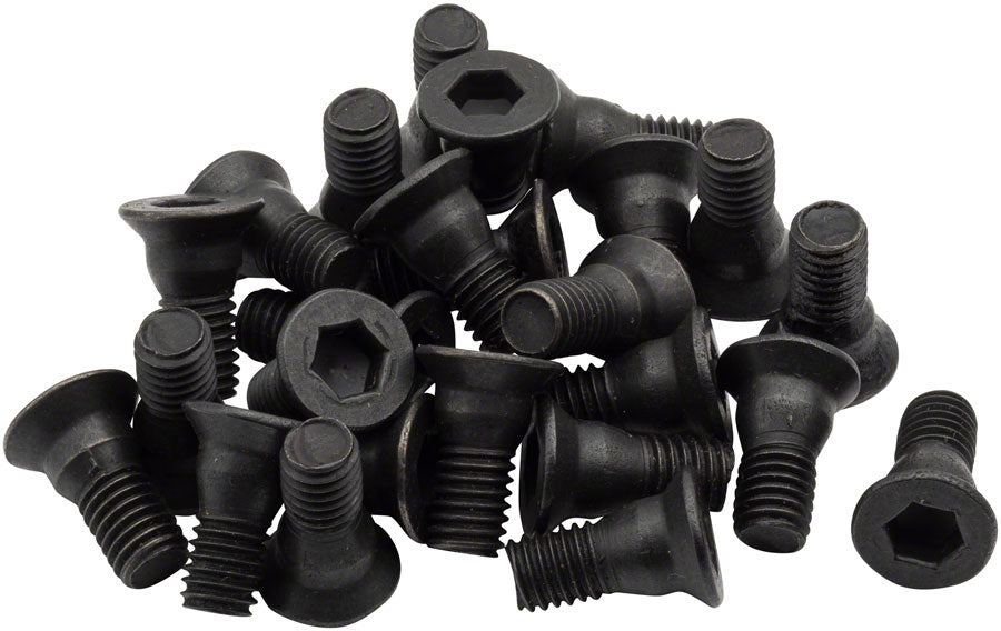 BikeFit Cleat Screws 25-Pack 12mm SPD / MTB Compatible Countersunk 4mm Hex M5 X 0.8