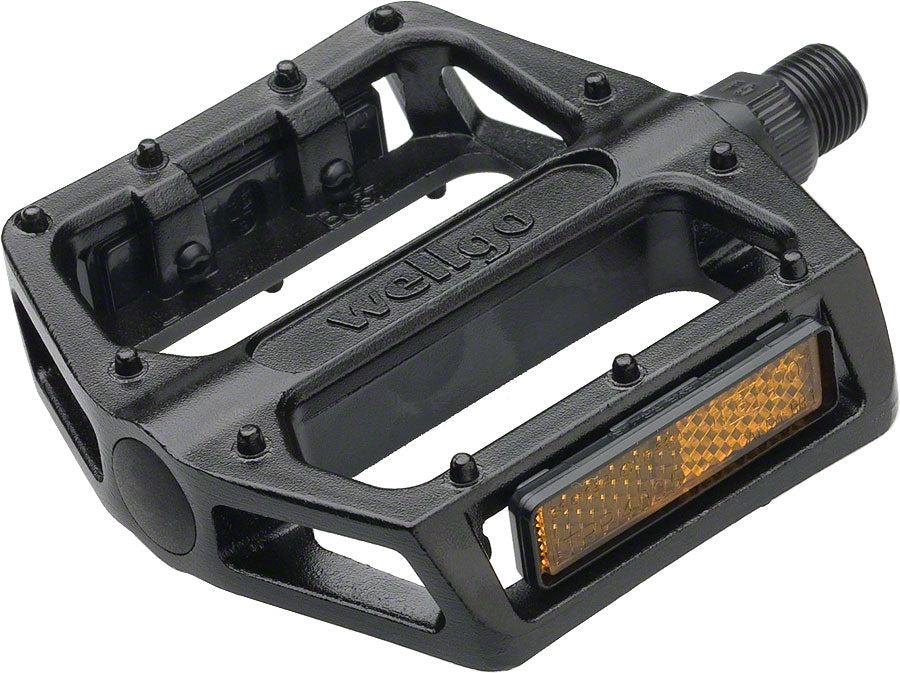 Wellgo B087 Pedals - Platform Aluminum 9/16&quot; Black