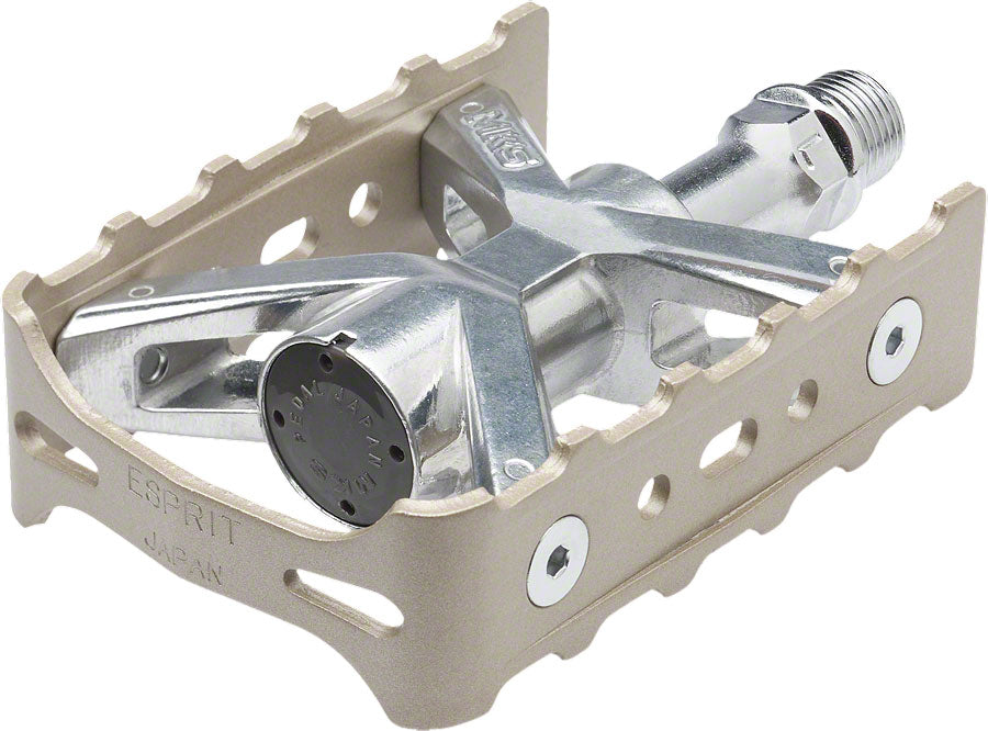 MKS Esprit Pedals - Platform Aluminum 9/16&quot; Silver