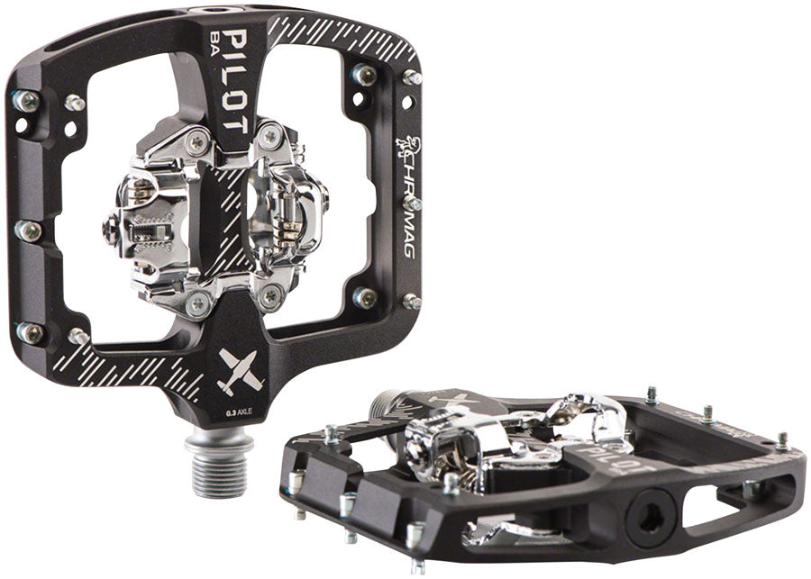 Chromag Pilot BA Pedals - Dual Sided Clipless 9/16&quot; Black Wide