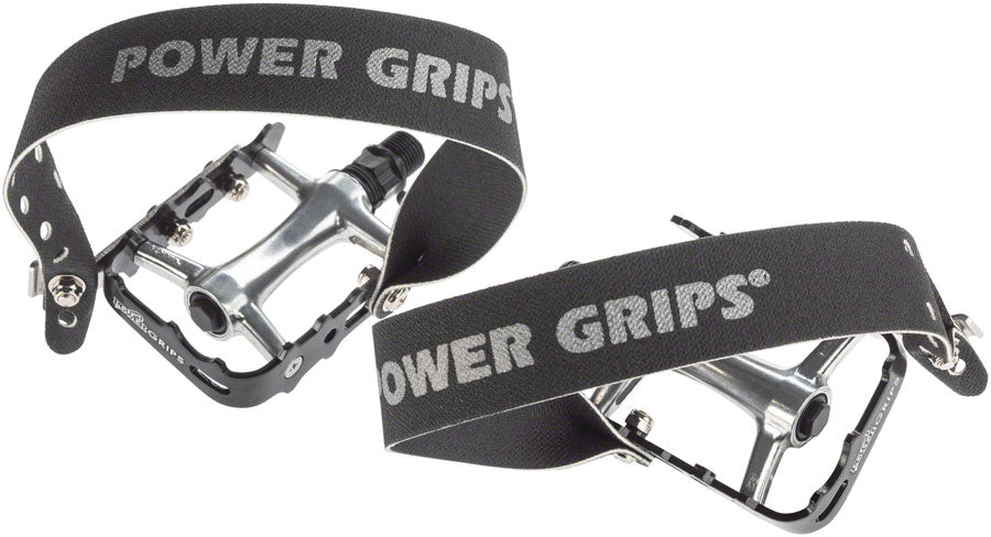Power Grips High Performance Pedal Kit - Aluminum 9/16&quot; Black XL