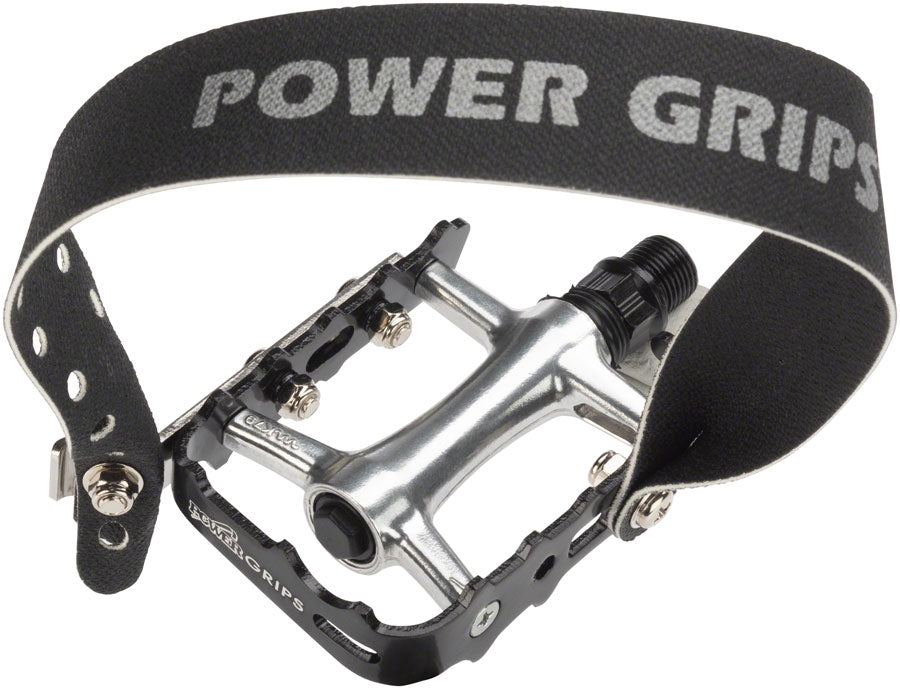 Power Grips High Performance Pedal Kit - Aluminum 9/16&quot; Black XL