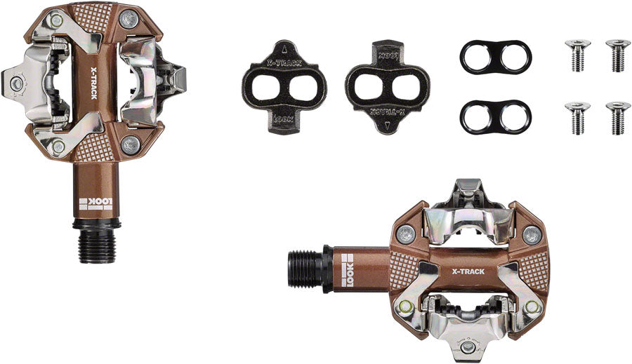 LOOK X-TRACK Pedals - Dual Sided Clipless Chromoly  9/16&quot; Gravel Edition