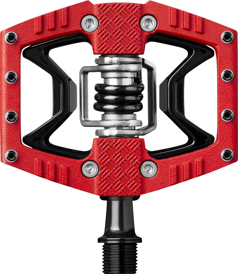 Crank Brothers Double Shot 3 Pedals - Single Side Clipless Platform Aluminum 9/16&quot; Red/BLK