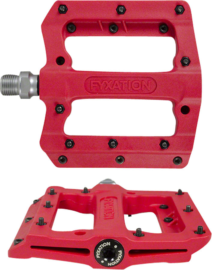 Fyxation Mesa MP Pedals - Platform Composite/Plastic 9/16&quot; Red