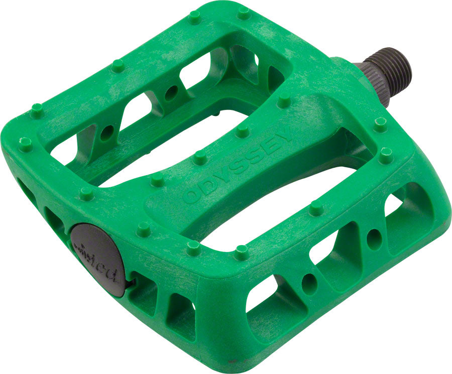 Odyssey Twisted PC Pedals - Platform Composite/Plastic 9/16&quot; Green