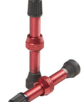 Stans NoTubes Alloy Valve Stems - 44mm Pair Red