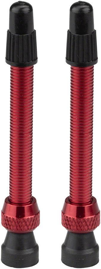 Stans NoTubes Alloy Valve Stems - 55mm Pair Red
