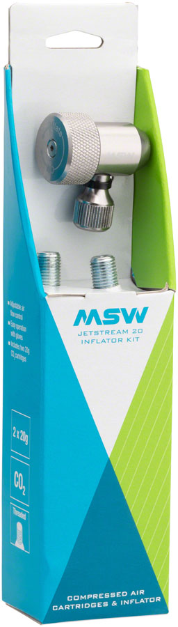 MSW Jetstream 20 CO2 Kit. Includes Inflator head 2 20 Gram CO2 cartridges