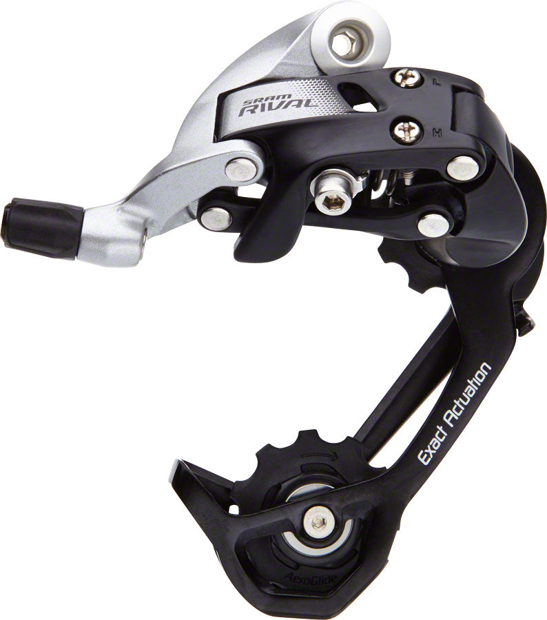 SRAM Rival 22 WiFli Rear Derailleur - 11 Speed Medium Cage Black/Silver - The Bike Hub