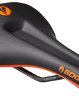 SDG Bel-Air V3 MAX Saddle - Lux-Alloy Black/Orange Sonic Welded Sides