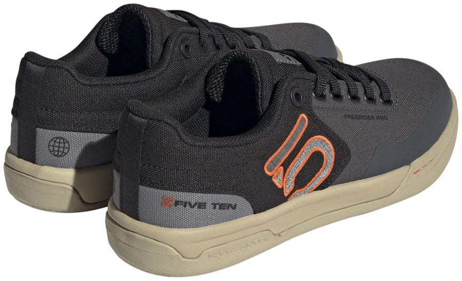 Five Ten Freerider Pro Canvas Flat Shoes - Womens Gray Six/Gray Four/Impact Orange 6 - The Bike Hub