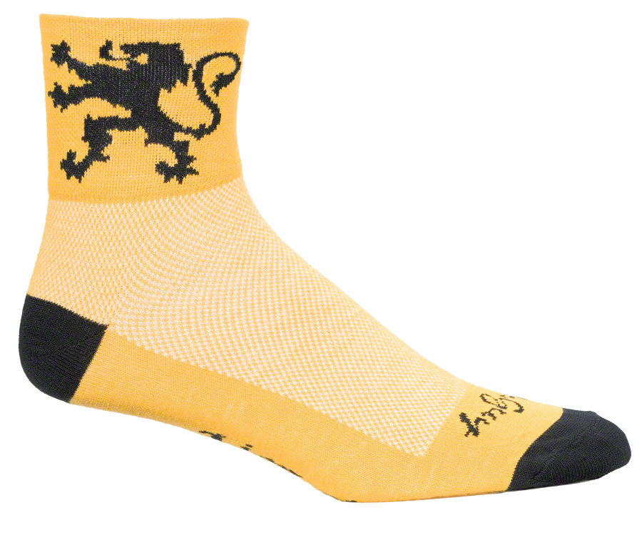 SockGuy Classic Lion of Flanders Socks - 3&quot; Yellow Large/X-Large