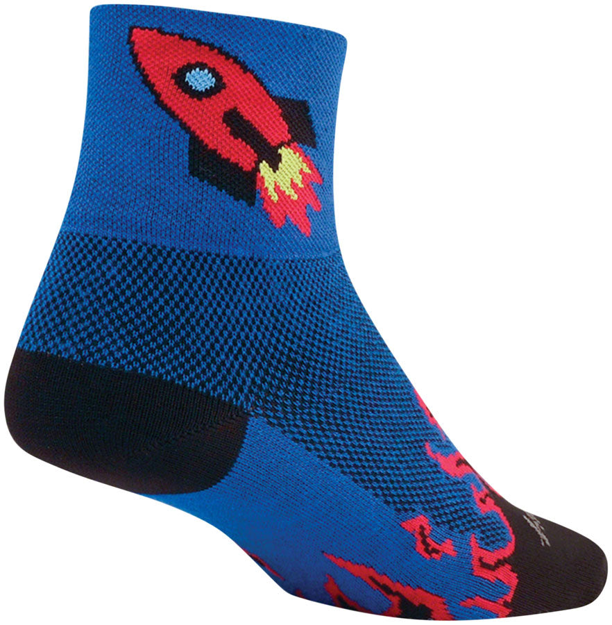 SockGuy Classic Rocket Man Socks - 3&quot; Blue Large/X-Large