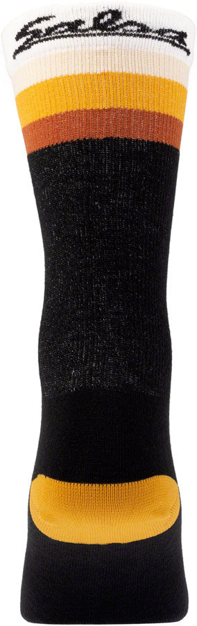 Salsa Latitude Sock - 8&quot; Black White/Stripes Small/ Medium