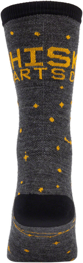 Whisky Stargazer Wool Sock - Charcoal Yellow Small/Medium