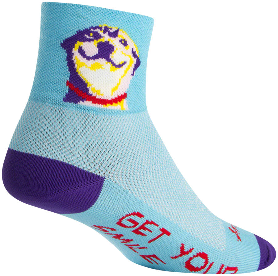 SockGuy Classic Grin Socks - 3&quot; Blue Small/Medium