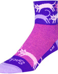 SockGuy Classic Pounce Socks - 3" Purple Small/Medium