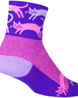 SockGuy Classic Pounce Socks - 3" Purple Small/Medium