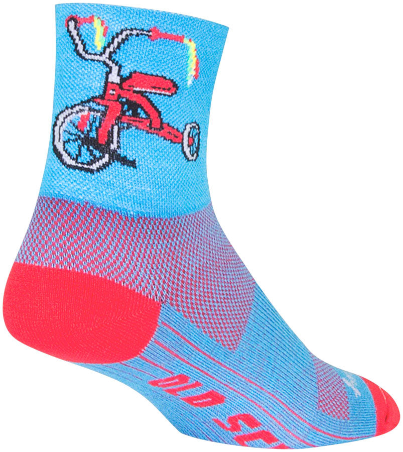 SockGuy Classic Trike Socks - 4&quot; Blue/Red Small/Medium