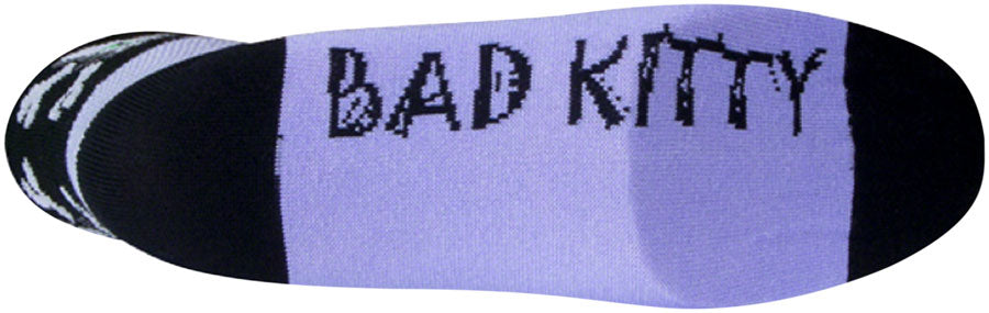 SockGuy Classic Bad Kitty Socks - 2&quot; Purple Womens Small/Medium