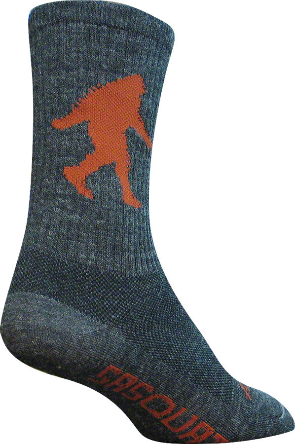 SockGuy Wool Sasquatch Socks - 6&quot; Gray Small/Medium