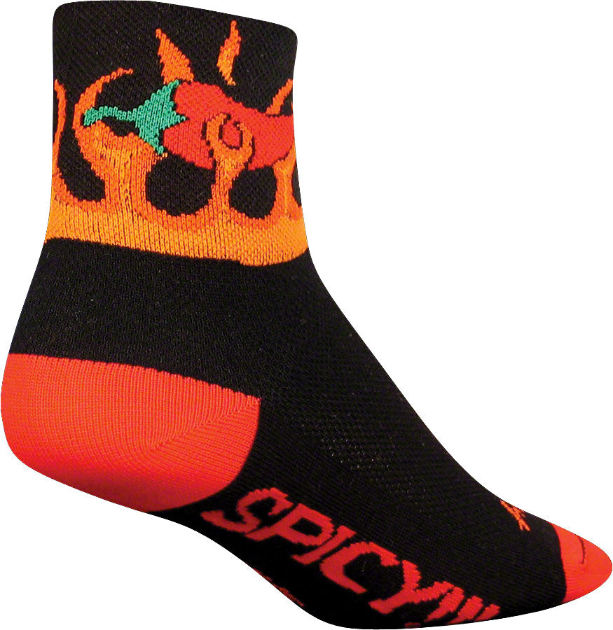 SockGuy Classic Spicy Socks - 3&quot; Black Small/Medium