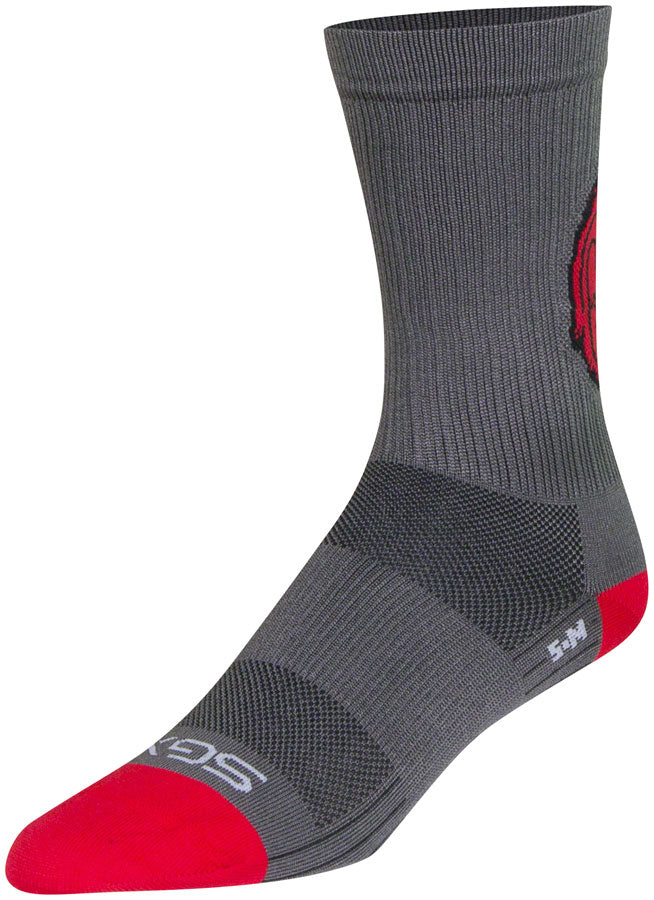 SockGuy SGX Rise and Grind Socks - 6&quot; Gray Large/X-Large