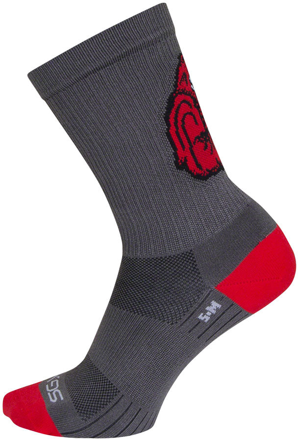SockGuy SGX Rise and Grind Socks - 6&quot; Gray Large/X-Large
