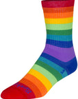 SockGuy Crew Fabulous Socks - 6 inch Rainbow Large/X-Large