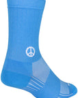 SockGuy SGX Peace Now Socks - 6" Blue Small/Medium