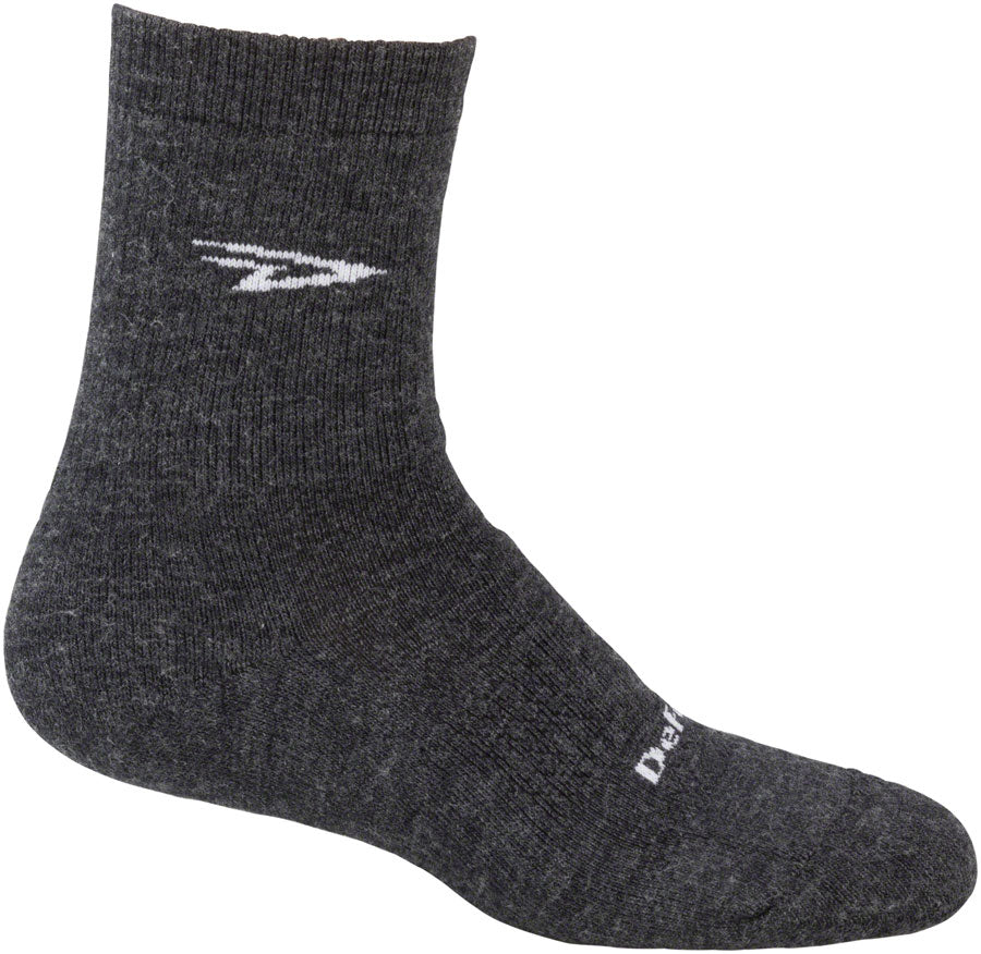 DeFeet Woolie Boolie 4 Socks Charcoal S Pair - The Bike Hub