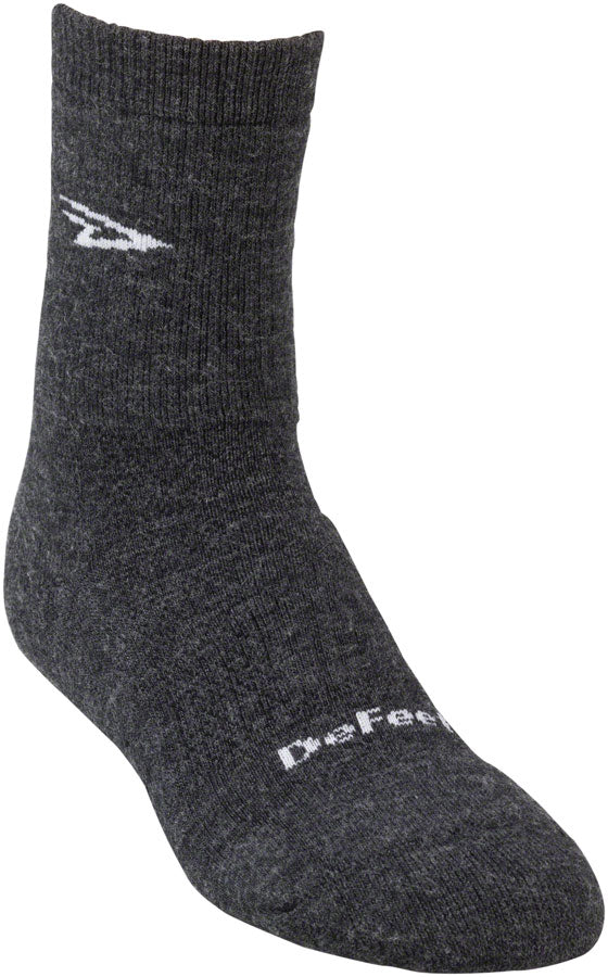 DeFeet Woolie Boolie 4&quot; D-Logo Socks 9.5-11.5 Charcoal