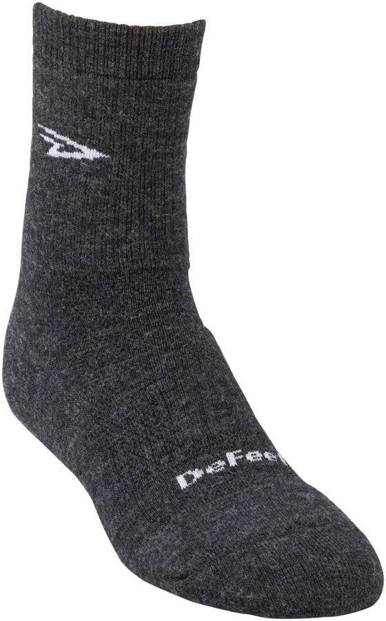 DeFeet Woolie Boolie 4 Socks Charcoal S Pair - The Bike Hub