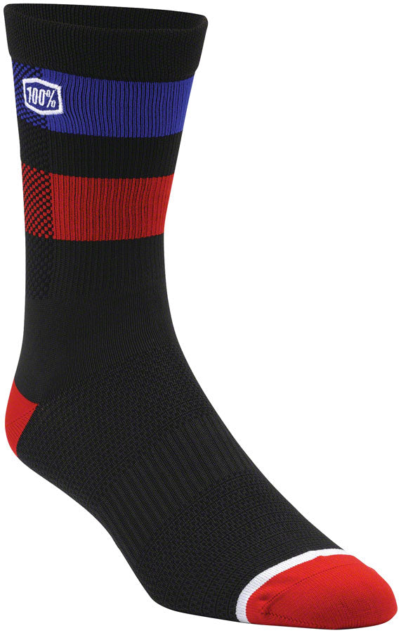 100% Flow Performance MTB Socks - Black Large/X-Large