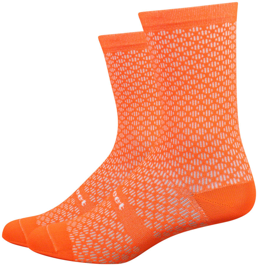 DeFeet Evo Mont Ventoux Socks - 6&quot; Hi-Vis Orange Small