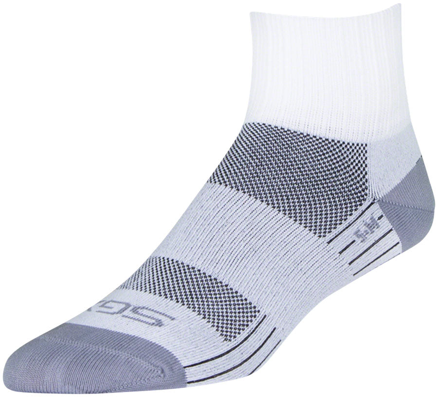 SockGuy SGX Salt Socks - 2.5 inch White/Gray Small/Medium