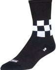 SockGuy SGX Speedway Socks - 6" Black/White Small/Medium