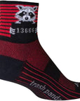 SockGuy Classic Busted Socks - 3" Black/Red Stripe Small/Medium
