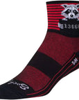 SockGuy Classic Busted Socks - 3" Black/Red Stripe Large/X-Large