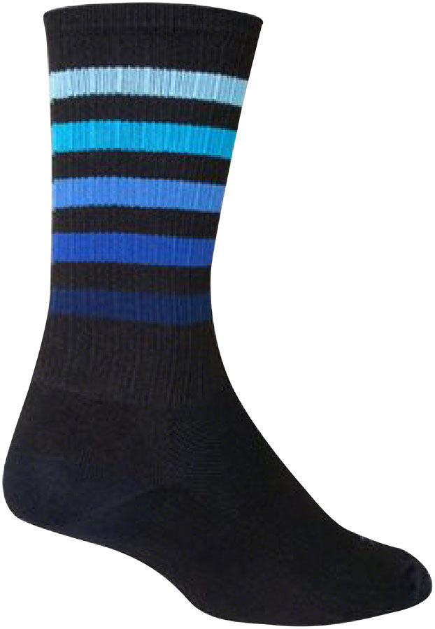 SockGuy SGX Deep Socks - 6&quot; Black/Blue Large/X-Large